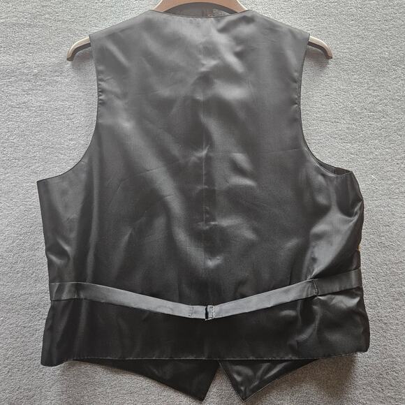 FUMAGALLI Burgandy Gold Polyester Medium Formal Waistcoat Vest Matching Bow Tie - Picture 6 of 8